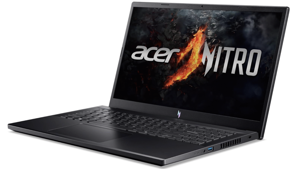 Acer Nitro 5 gaming laptop with right-side ports and cooling vents