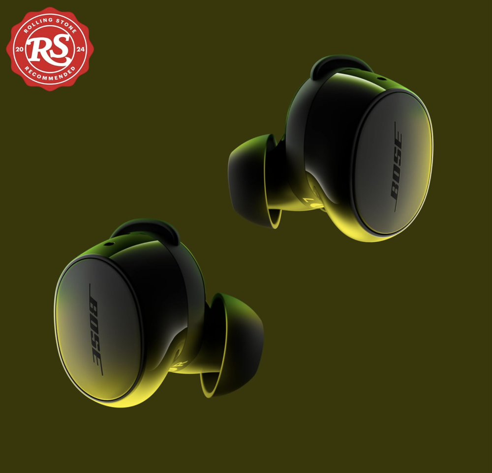 Bose QuietComfort Earbuds highlighted with Rolling Stone 2024 Recommended badge