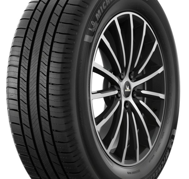 Michelin Defender2 All-Season Tire close-up showing tread pattern and sidewall logo